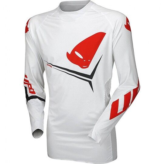 Maglia Moto Cross Enduro Ufo SLIM EGON Bianco Rosso taglia XL