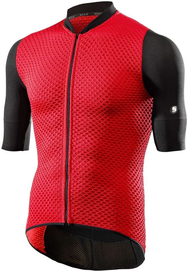 Maglia Tecnica Ciclismo Sixs Mezza Stagione Hive Nero Rosso taglia L