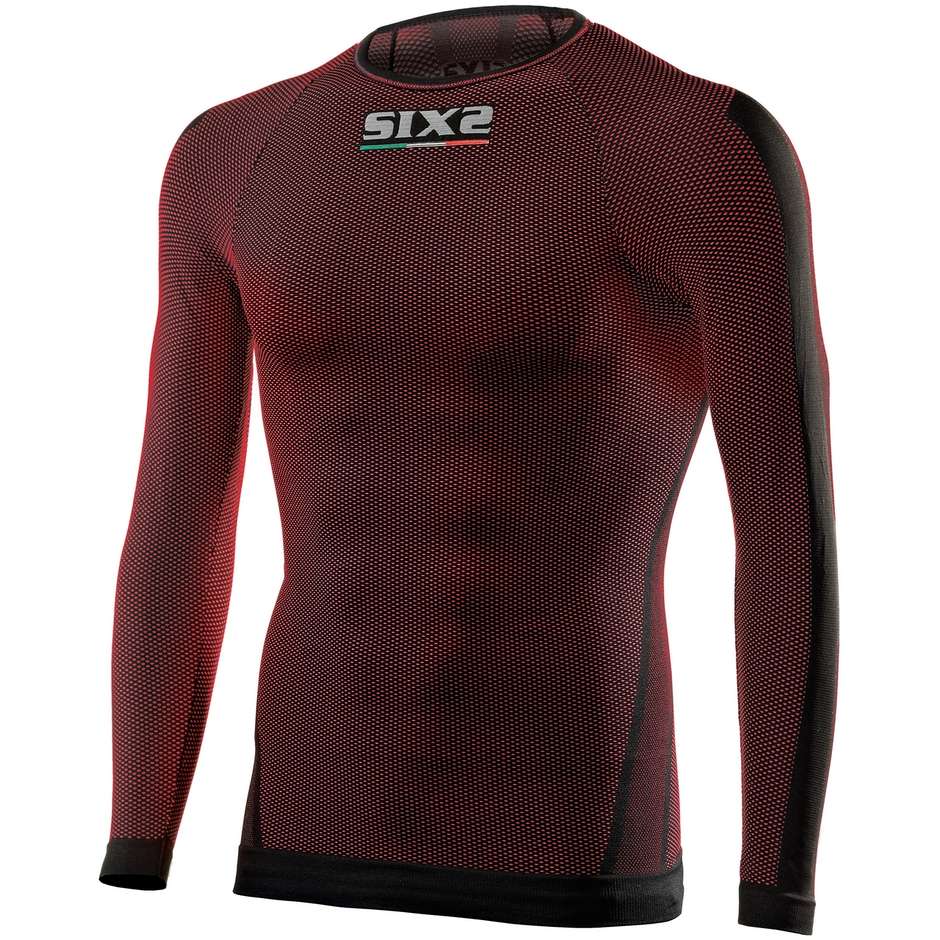 Maglia tecnica Intima Sixs Maniche Lunghe Dark Red taglia S