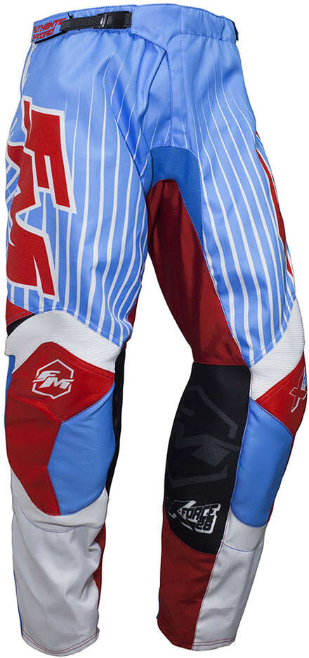 Pantalone Moto Cross Enduro Fm Racing X28 FORCE Celeste Ross taglia 46