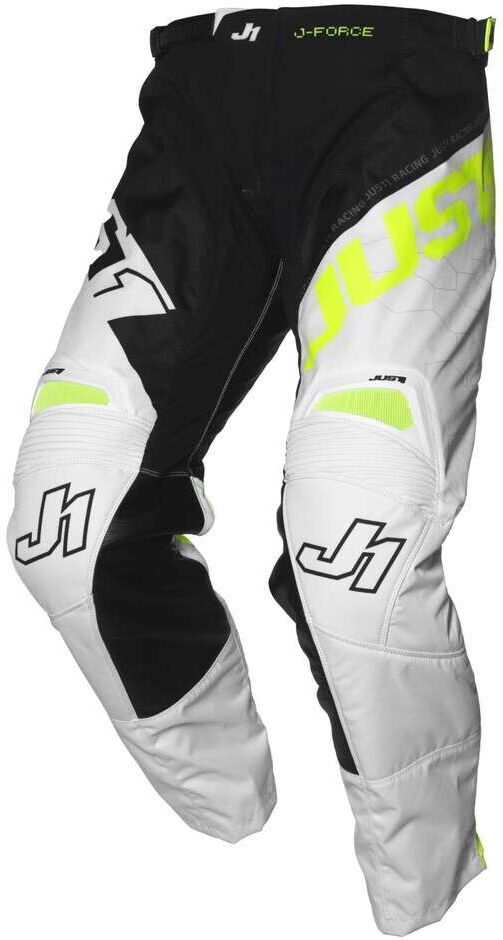 Pantaloni Moto Cross Enduro Just1 J-FORCE Hexa Nero Bianco G taglia 30