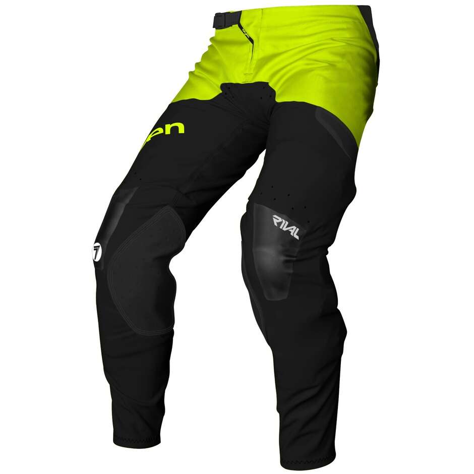 Pantaloni Moto Cross Enduro Seven Mx RIVAL STAPLE Giallo Flu taglia 30