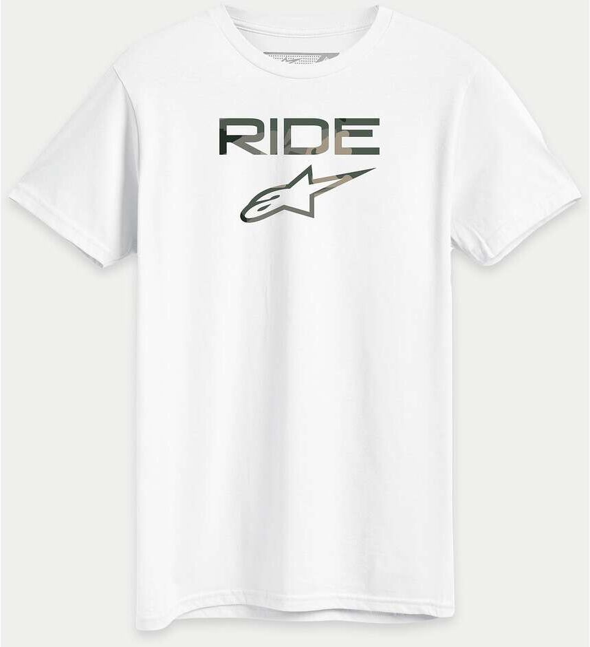 T-Shirt Casual Alpinestars RIDE 2.0 CAMO Bianco taglia M