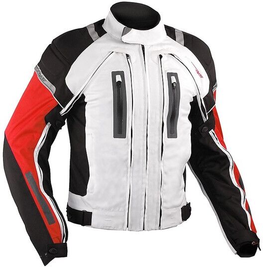 American-pro Giacca moto in tessuto a-pro evo 4 stagioni aerotech white/red