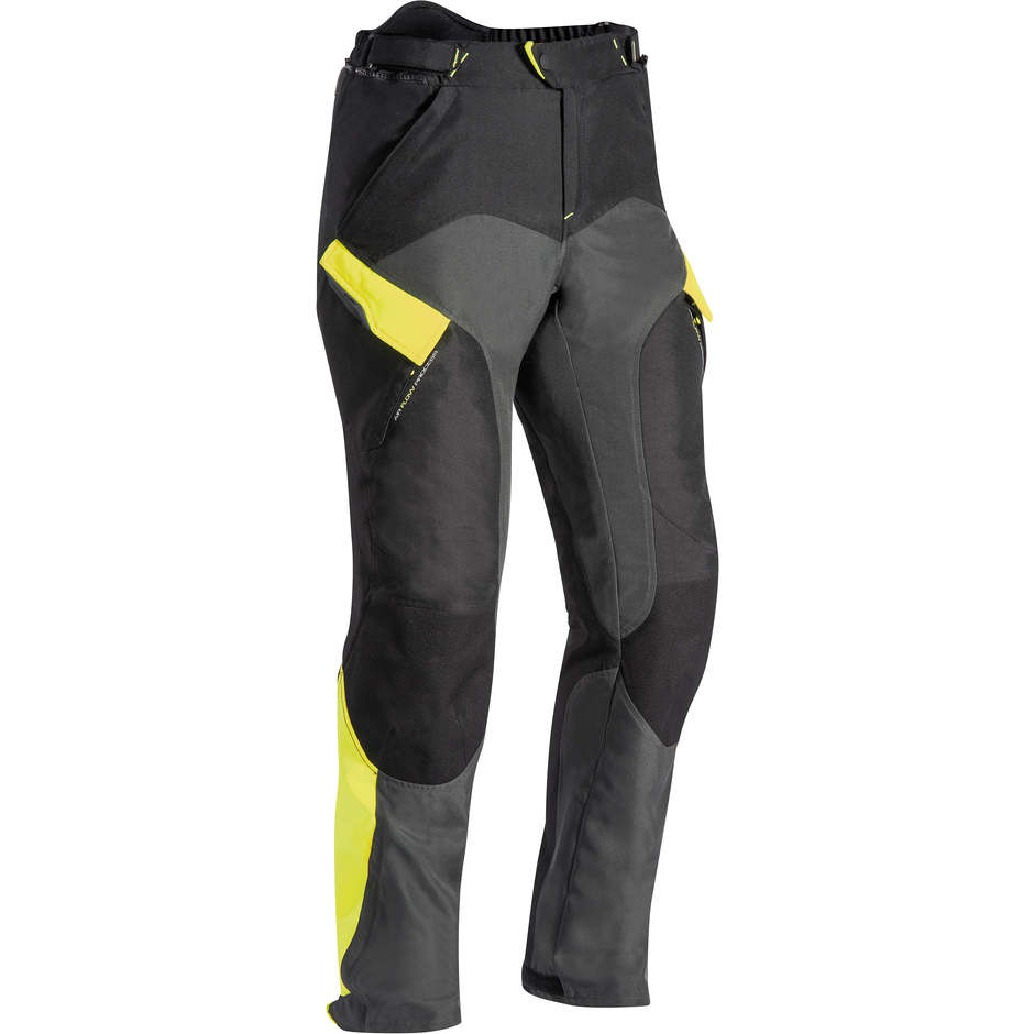 Ixon Pantaloni moto in tessuto 3 in 1 ixon crosstour 2 pt nero giallo vivo