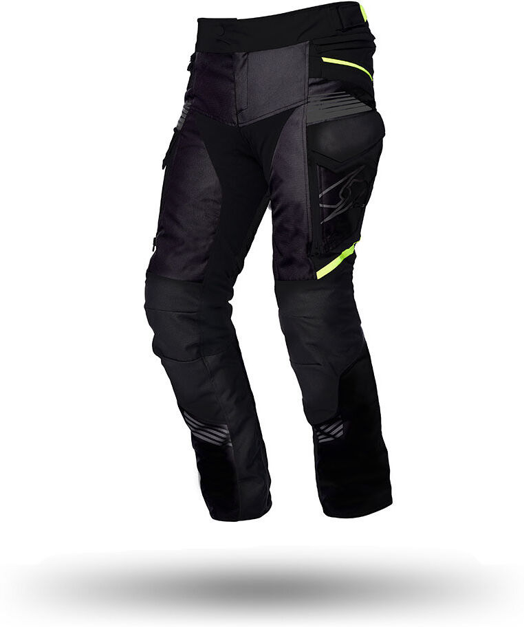 Spyke Pantaloni moto in tessuto spyke equator dry tecno pants nero giallo fluo