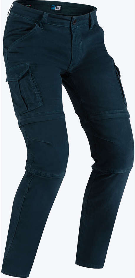 Pmj Pantaloni moto tecnici pmj promo jeans santiago zip navy