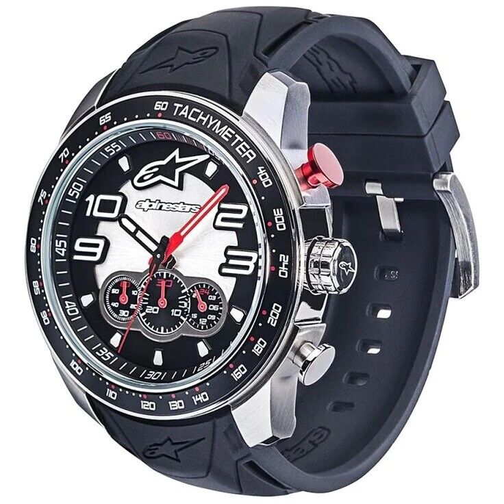 Alpinestars Orologio cronografo alpinestars tech watch chrono steel acciaio nero