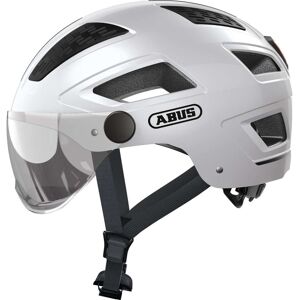 Casco Bici Abus HYBAN 2.0 Ace Con Visiera E Led Polar Bianco taglia M