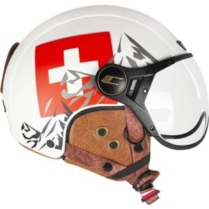 Casco Bici CGM 801C EBI SVIZZERA Bianco Rosso opaco taglia L