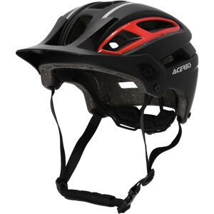 Casco Bici MTB Acerbis DOUBLEP Nero Rosso taglia S/M