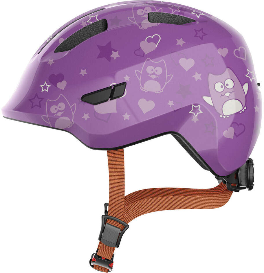 casco bici abus bambino smiley 3.0 purple star taglia s