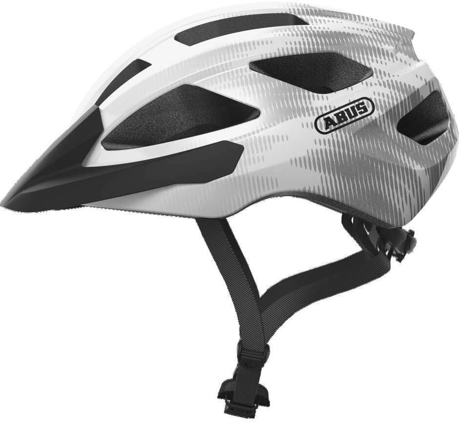 casco bici abus strada all round macator bianco argento taglia l