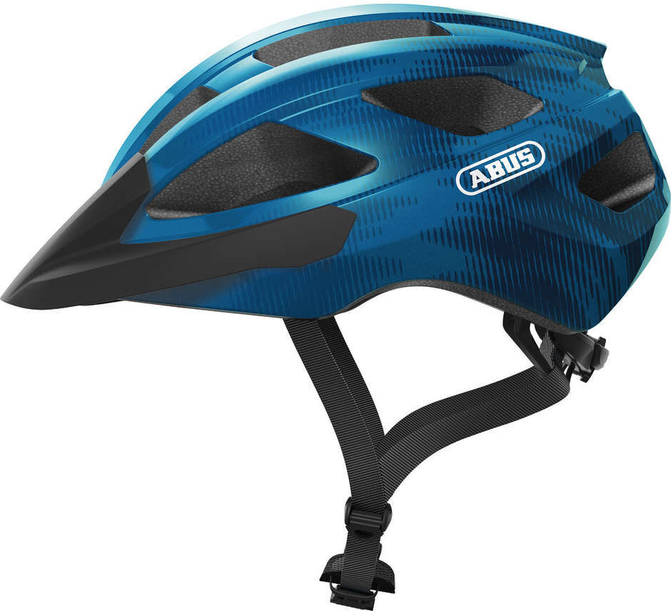 casco bici abus strada all round macator blu cromo taglia l