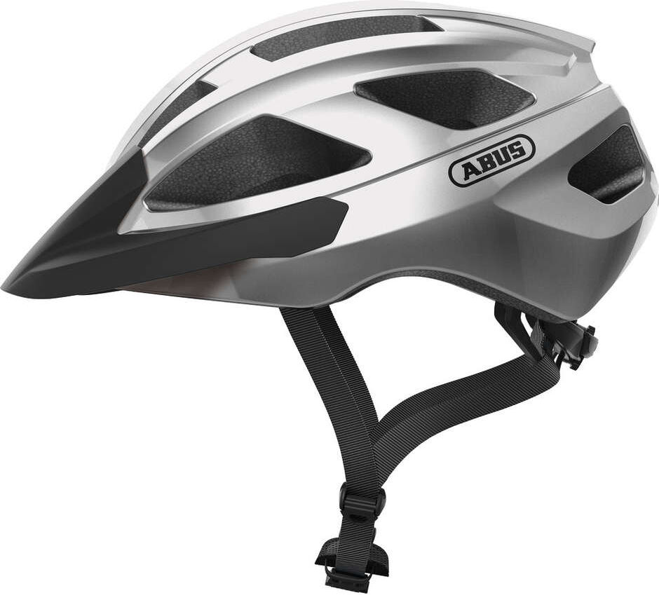 casco bici abus strada all round macator gleam silver taglia m