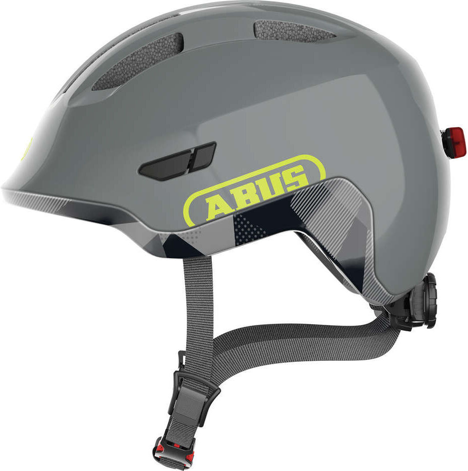 Casco Bici Abus Bambino SMILEY 3.0 ACE LED Shiny Grey taglia M