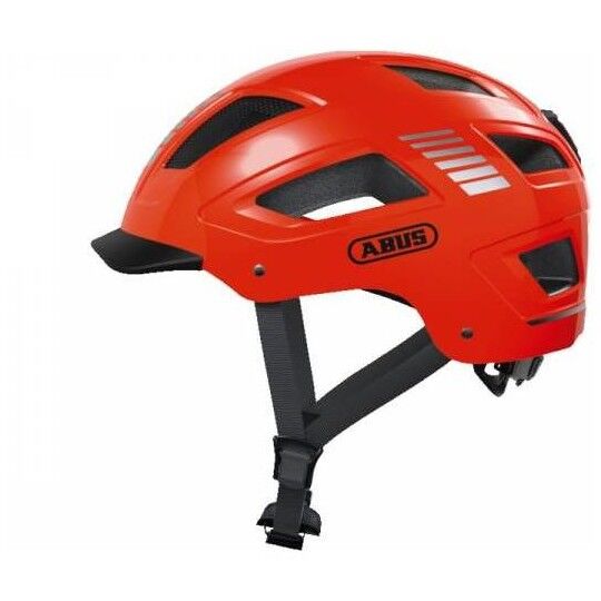 Casco Bici Abus Hyban 2.0 Urban Con Led Arancio Signal taglia M