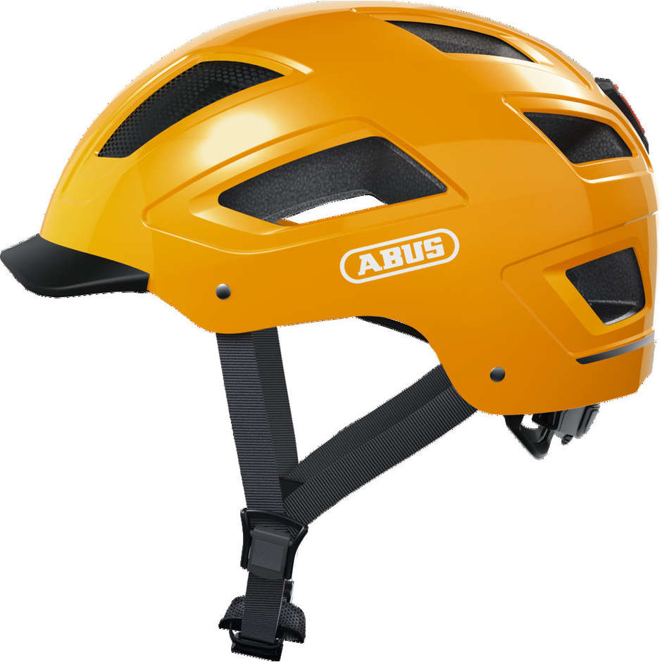 Casco Bici Abus Hyban 2.0 Urban Con Led Giallo Iconic taglia M