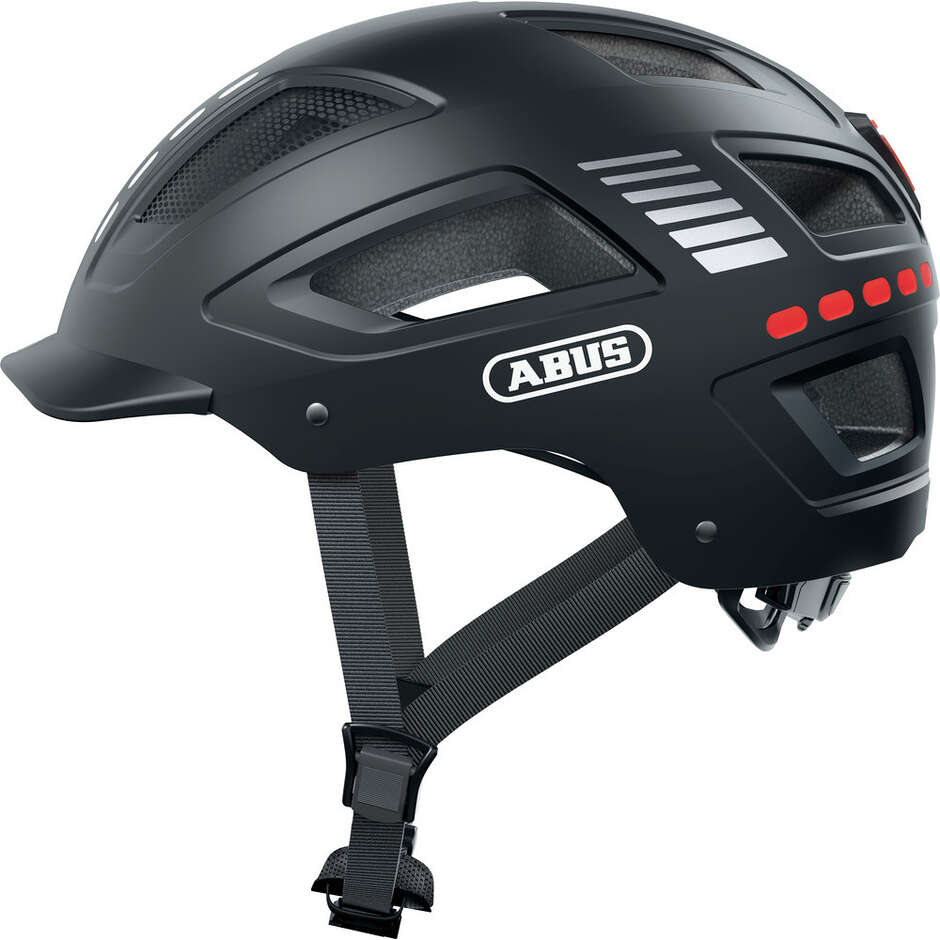 Casco Bici Abus Urban HYBAN 2.0 LED Signal Black taglia L