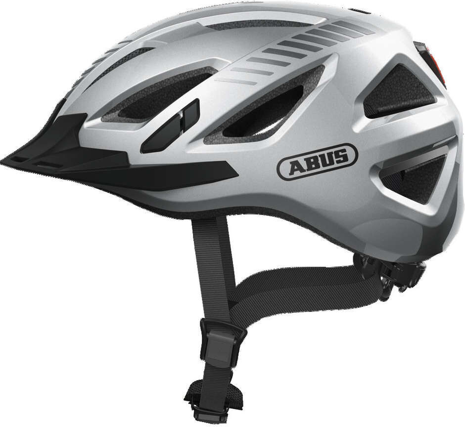 Casco Bici Abus Urban-I 3.0 Signal Argento Silver taglia M