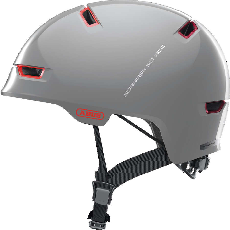 Casco Bici Abus Urban Scraper 3.0 Ace Grigio Alaska taglia L