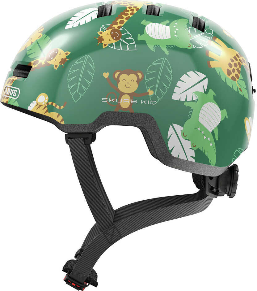 Casco Bici Bambino Abus SKURB KID Green Jungle taglia M