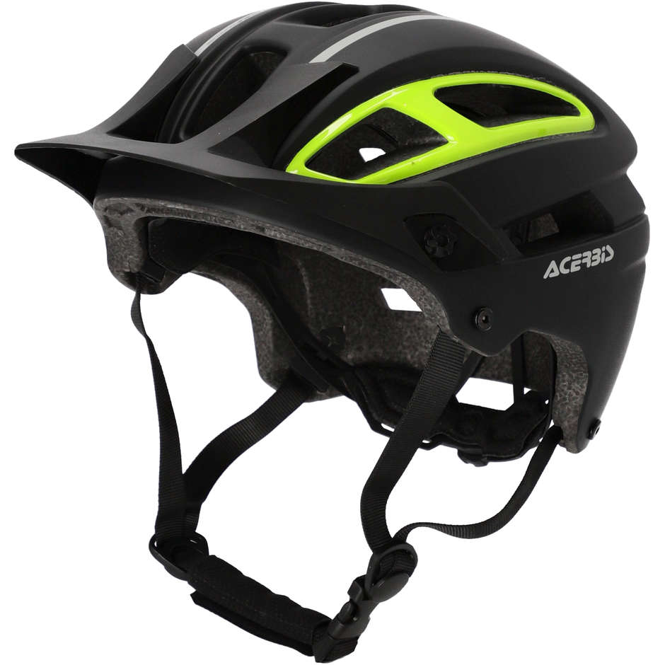 Casco Bici MTB Acerbis DOUBLEP Nero Giallo Fluo taglia L/XL