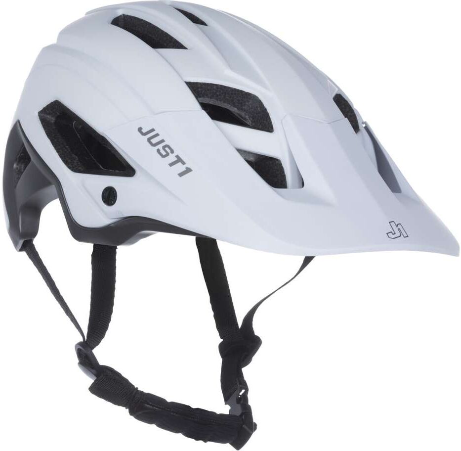 Casco Bici MTB eBike Just1 Air Lite Solid Bianco Opaco taglia M/L