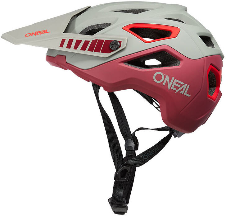 Casco Bici Oneal PIKE Helmet SOLID V.23 Grigio Rosso taglia L/XL