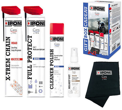 Kit Cura Moto Ipone Gift Pack (X-Tream Chain Road; Spray Ful taglia un