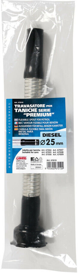 Travasatore Premium Flessibile per Diesel Lampa Ø 25 mm taglia unica