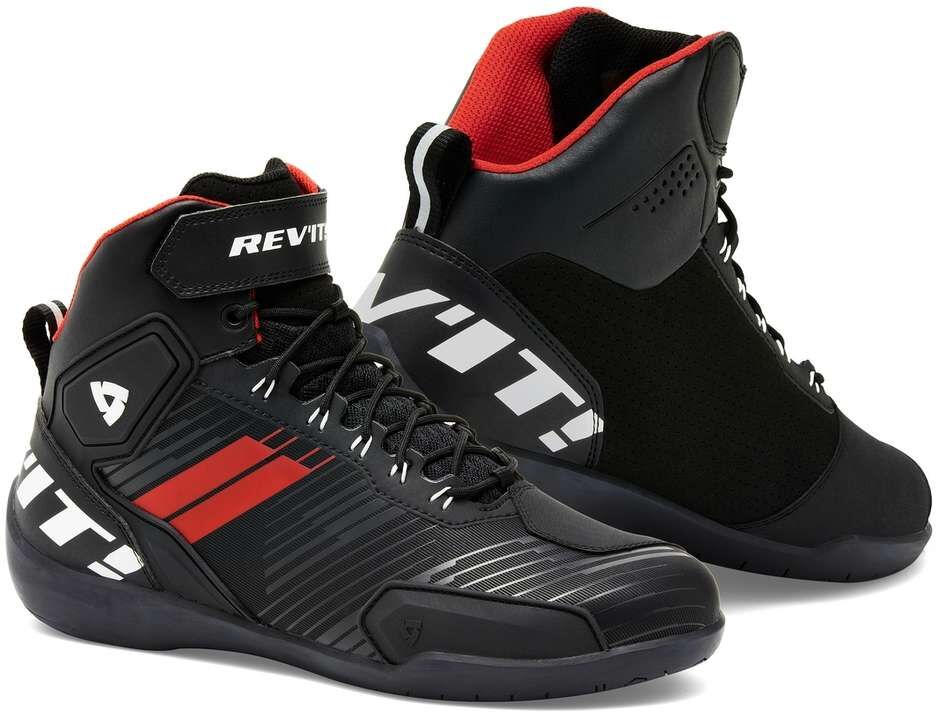 Scarpe Moto Sportive Rev'it G-FORCE Nero Neon Rosso taglia 43