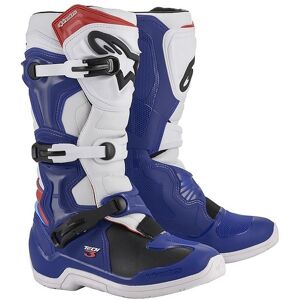 Stivali Moto Cross Enduro Alpinestars TECH 3 Bianco Blu Ross taglia 8