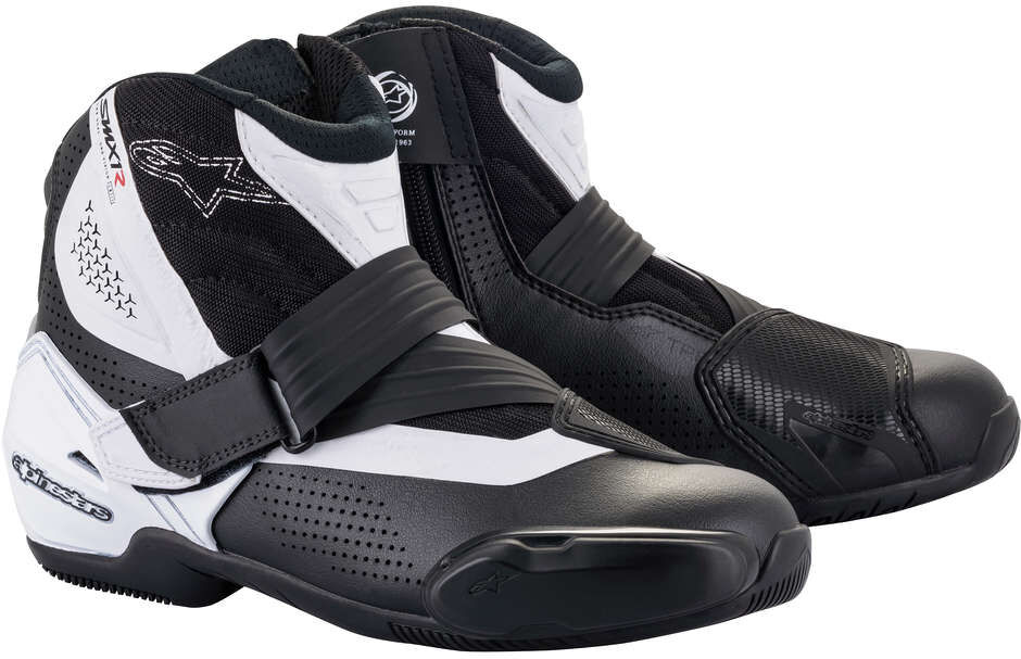 Scarpe Moto Tecniche Alpinestars SMX-1 R V2 VENTED Nero Bian taglia 40