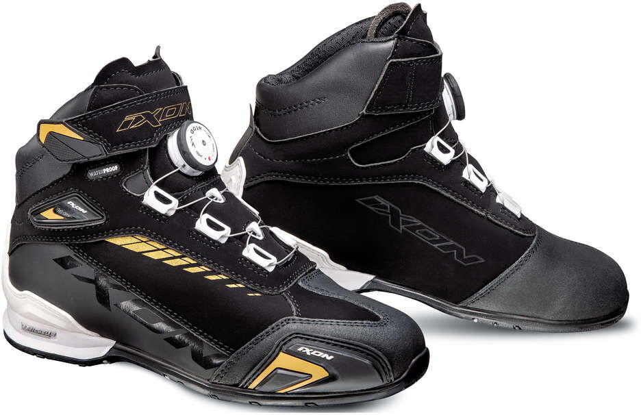 Scarpe Moto Tecniche CE Ixon BULL WP LADY Nero Bianco Oro taglia 38