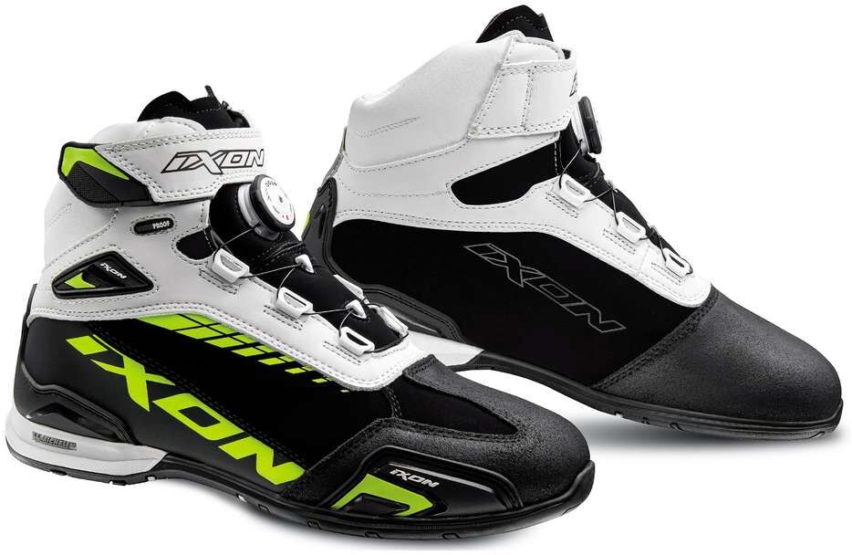 Scarpe Moto Tecniche Sportive Ixon BULL WP Nero Bianco Giall taglia 41