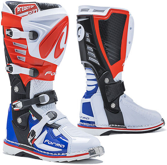 Stivali Moto Cross Enduro Forma Predator 2.0 Bianco Rosso Bl taglia 49