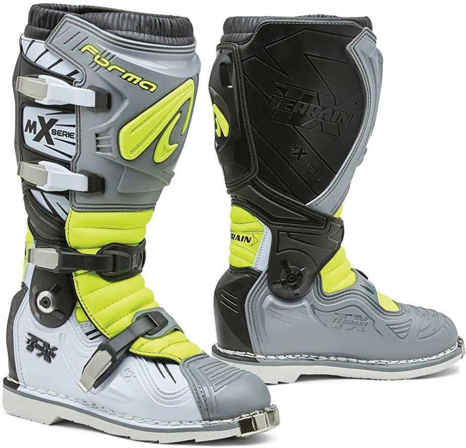 Stivali Moto Cross Enduro Forma TERRAIN TX Grigio Bianco Gia taglia 40