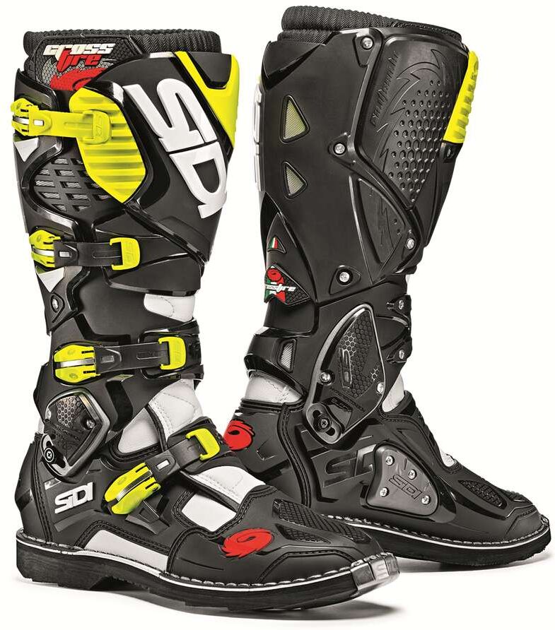 Stivali Moto Cross Enduro Sidi Crossfire 3 Bianco Nero Giall taglia 44