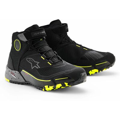 Scarpe Moto Alpinestars CR-X DRYSTAR Nero Grigio Giallo taglia 14 Scarpe Moto Alpinestars CR-X DRYSTAR Nero Grigio Giallo taglia 14