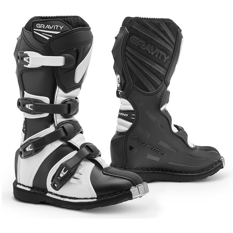 Forma Stivali da bambino moto cross enduro forma gravity nero bianco