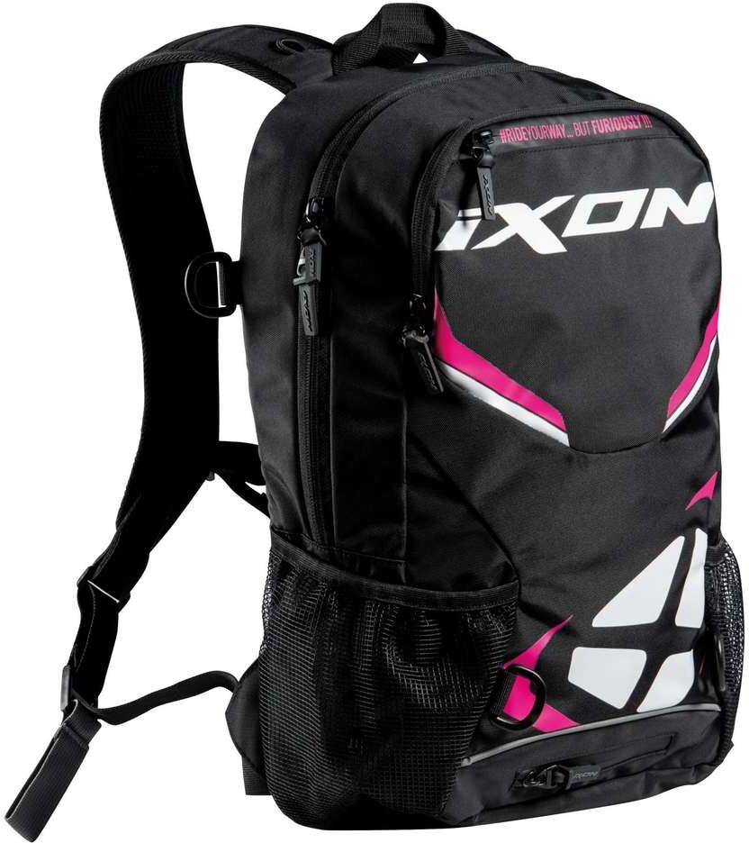 Zaino Moto Ixon R-TENSION 23 Nero Bianco Fucsia taglia unica