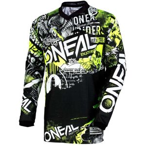 Maglia Moto Cross Enduro Bambino Oneal Element Attack Nero G taglia L