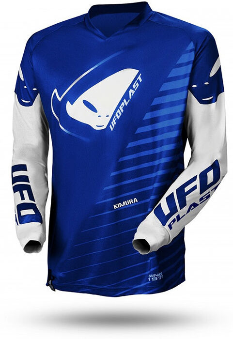 Maglia Bambino Moto Cross Enduro Ufo KIMURA Blu Bianco taglia 5XS