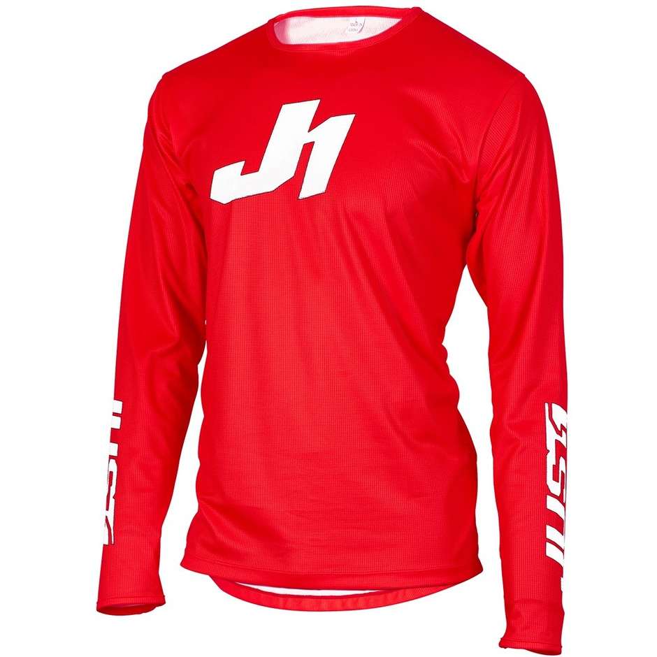 Maglia Moto Cross Enduro Just1 J-ESSENTIAL SOLID Rosso taglia XL