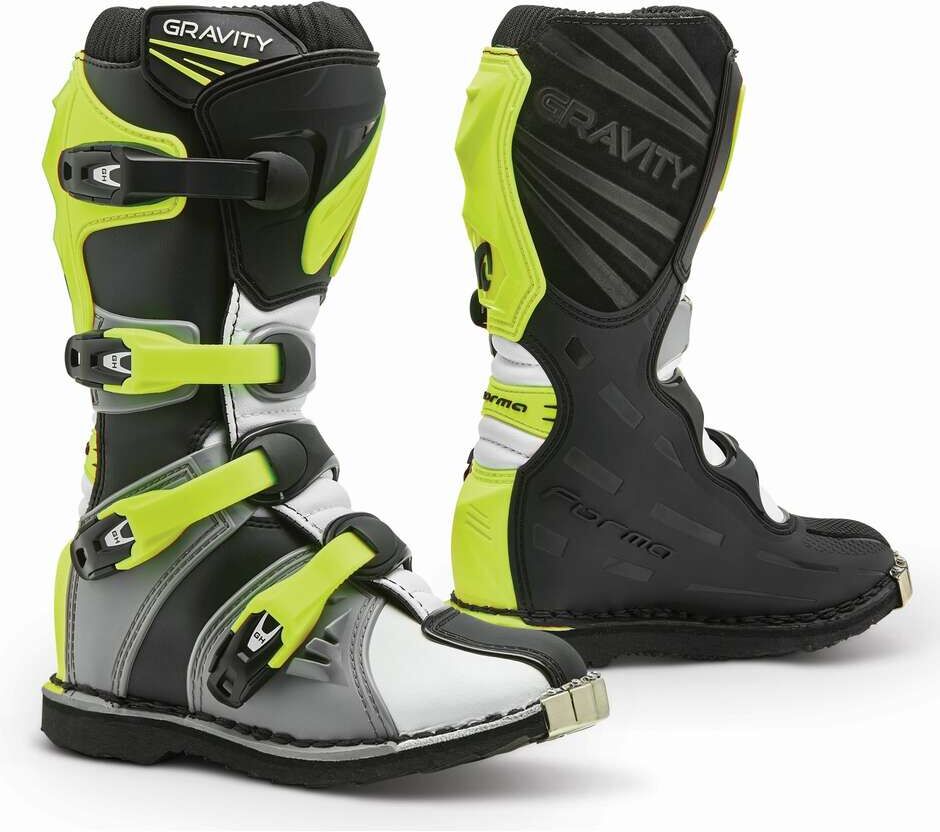 Stivali da Bambino Moto Cross Enduro Forma GRAVITY Grigio Gi taglia 32