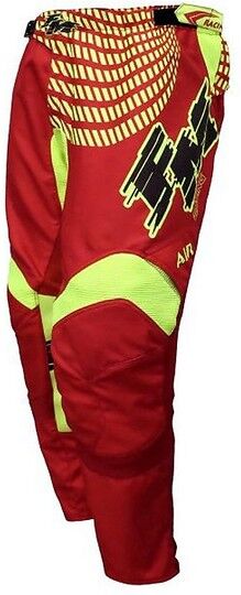 Fm racing Pantaloni da bambino moto cross enduro hero 3 rosso giallo