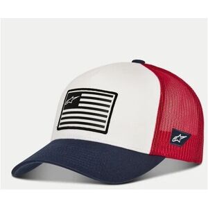 Cappellino Moto Alpinestars FLAG SNAPBACK HAT Bianco Navy Ro taglia un