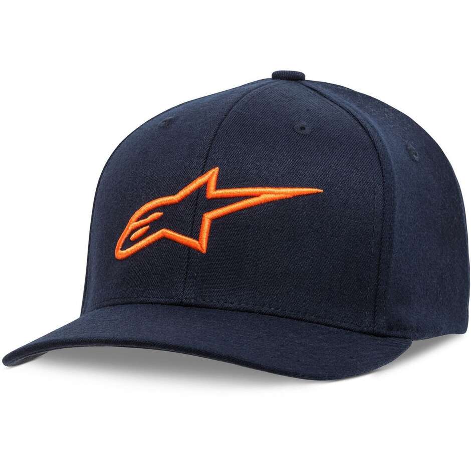 Cappellino Moto Alpinestars AGELESS CURVE HAT Navy Arancio taglia 2XL/