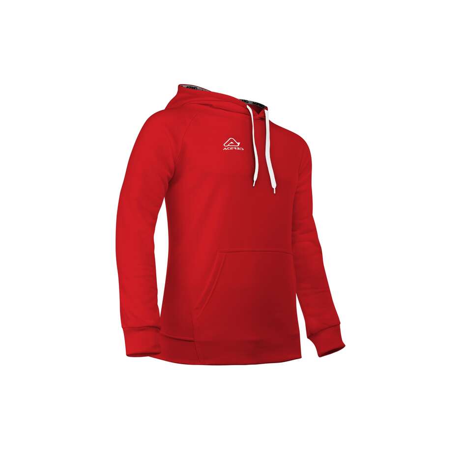 Felpa Acerbis Casual Con Cappuccio EASY Rossa taglia 3XL